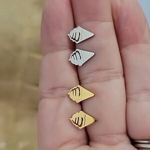 Ice Cream Cone Stud Earrings, choice of color